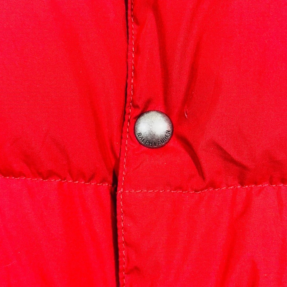 Polo Ralph Lauren‎ Reversible Puffer Vest Red Navy Blue Boys Large 14-16 Down - Picture 3 of 11